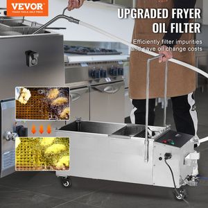 Sistema di filtraggio della friggitrice con capacità del serbatoio dell'olio da 55L/min velocità di filtrazione dell'olio ruote e tubo flessibile per negozi di hamburger da ristorante - Product Image 2