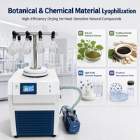 Lyophilisateur vertical en acier inoxydable pour aliments, machine de lyophilisation sous vide pour fruits, légumes et viandes