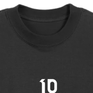 เสื้อยืดโอเวอร์ไซส์ทรงบ็อกซี่ สีดำ ผ้าฝ้ายพรีเมียม ทรงหลวม แขนสั้น สไตล์ลำลอง สตรีทแวร์ เสื้อเปล่า สำหรับงานสั่งทำ - Product Image 4