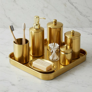 Juego de Accesorios de Baño de Acero Inoxidable Cromado Ecológico de Tendencia en la Industria, Formas Refinadas que Promueven una Apariencia Limpia y Sofisticada - Product Image 4