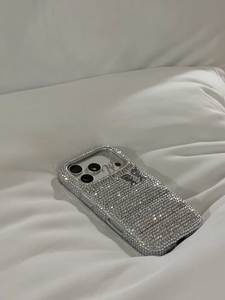 Funda para Teléfono con Borlas y Cuentas, Estilo Bohemio para iPhones de Apple, Plateado, Azul Marino, para Todas las Temporadas, Bordado a Mano, Manualidades - Product Image 2