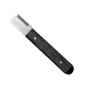 High Quality Striping Groomer Tool Wooden Handle Pet <b>Dog</b> Grooming Stripping Knife - Product Image 2
