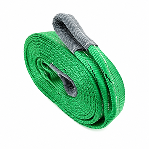 Eslinga Plana Provina RS2000 de Poliéster Verde de 2 Capas con Ojales, 2000 kg, 50 mm de Ancho, Factor de Seguridad 8:1, para Elevación y Transporte de Carga Pesada - Product Image 1