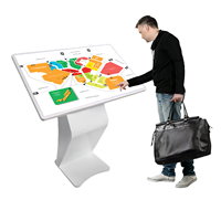 Kiosque d'affichage à écran tactile horizontal, moniteur LCD commercial, fournisseur de kiosque numérique interactif