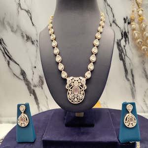 Exquisite Kundan Stone Polki Necklace <b>Set</b>-Fashion Jewelry - Product Image 3