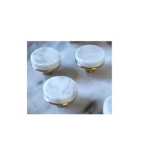 Bouton de meuble en marbre chromé de haute qualité pour tiroir de salon, le plus demandé, fait main, durable, à trou unique - Product Image 1