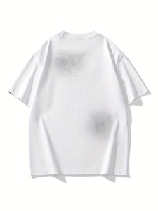 Nueva Camiseta con Estampado Personalizado y Lavado Ácido, Color Morado Sólido, Corte Holgado y Cuadrado, Camisetas para Hombre - Product Image 2