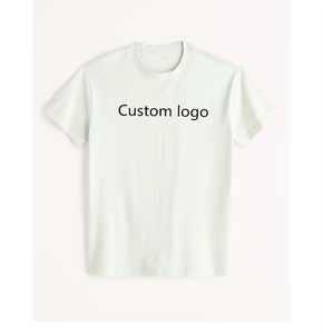 Camiseta de Cuello Redondo con Dobladillo Curvo de Alta Calidad para Hombre, Corte Ajustado, Personalizable con Logotipo, Camisetas Lisas para Hombre, 100% Algodón - Product Image 5