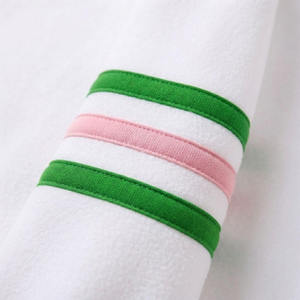 เสื้อคาร์ดิแกนผ้าฟลีซสีขาวพิมพ์ลายตัวอักษรกรีกสำหรับชมรมนักเรียนหญิงและชาย ออกแบบเองได้ตามต้องการ สำหรับผู้หญิง สวมใส่สบาย ผลิตจากผ้าฝ้าย 100% - Product Image 3