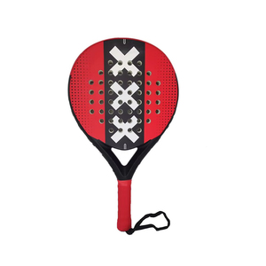 Raqueta de Pádel Redonda con Diseño de Rayas de Tres Cruces en Fibra de Carbono, Núcleo de Eva Suave - Product Image 1