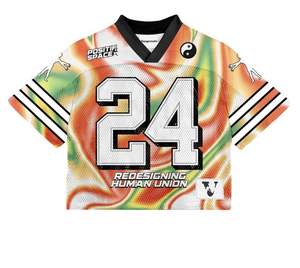 Camiseta Deportiva de Malla Oversize con Logo Personalizado, Estilo Urbano, para Fútbol y Baloncesto, de Poliéster con Impresión por Sublimación - Product Image 2