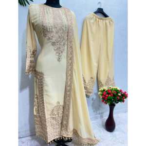 Magnifique ensemble de vêtements de fête indien et pakistanais, haut, palazzo, dupatta - Product Image 5