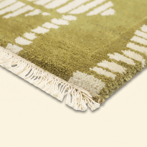 Alfombra de Lana Anudada a Mano Multicolor con Diseño Cuadrante Rítmico, Moderna, Geométrica, con Bloques de Color, Antideslizante, para Sala de Estar, Dormitorio, Hotel - Product Image 6