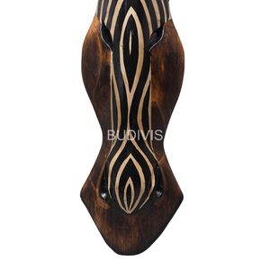 Masque mural en bois sculpté motif zèbre, fait main, tête d'animal ethnique, pour la décoration intérieure de maisons et villas (vente en gros) - Product Image 3
