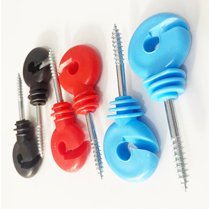Isolateur de fil de clôture électrique en plastique à vis pour poteau en bois agricole - Product Image 1