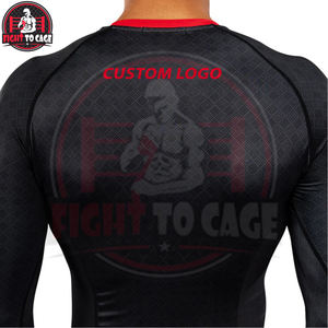 Rashguard Deportivo para Adultos, Personalizado, 100% Poliéster Spandex, Impresión Digital, Precio al por Mayor, Compresión, Rápida Secado, MMA - Product Image 4