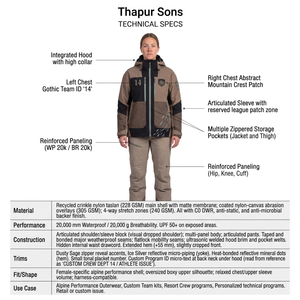 Veste de ski imperméable et coupe-vent pour femme, 3 couches, style alpin, pour snowboard, vêtement d'extérieur chaud pour l'hiver, fabriquée sur mesure - Product Image 5