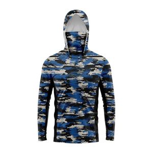 INDEX Men's Fishing <b>Hoodie</b> Long Sleeve Sublimation Print <b>UV</b> <b>Protection</b> UPF 50 Outdoor Sport Wear - Product Image 2
