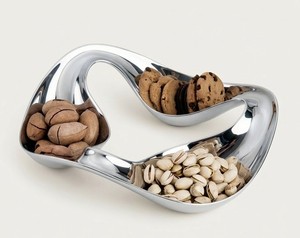 Bol en aluminium brillant poli, sans BPA, écologique, résistant à la chaleur, compatible lave-vaisselle, pour la maison, le bureau, décoratif, moderne, pour bonbons - Product Image 2