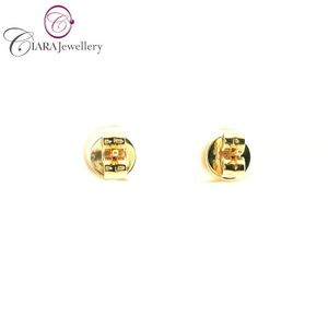 OEM ODM AL POR MAYOR 18K AU750 ORO AMARILLO REAL NATURAL DIAMANTE REDONDO 0.30CT HALO PENDIENTES MONTAJE - Product Image 3