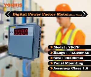Medidor de Factor de Potencia Trifásico Digital de Alta Precisión YOKINS, Protección IP65, 5A CT, 500V, 96x96mm, Probador de PF - Product Image 2