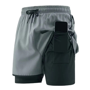 Pantalones Cortos Deportivos Unisex de Secado Rápido con Cordón Ajustable, Bolsillo para Teléfono y Forro Interior, Color Verde Azulado, para Hombre, 2026 - Product Image 5