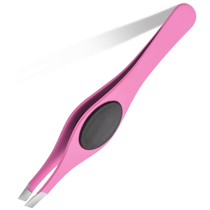 Pinzas Profesionales para Cejas con Logotipo Personalizado, Pinzas de Acero Inoxidable Rosa con Punta Inclinada, Ecológicas, Bajo MOQ, Herramientas para Depilar Cejas, OEM - Product Image 2