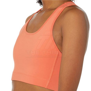Professional Gym Workout Breathable Simple Front Logo Sports <b>Bra</b> for Female Athletes Slim Fit High Support Reasonable Price - Product Image 4