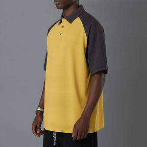 Polo pour homme OEM/ODM 100% coton, coupe ample, logo imprimé DTF personnalisé, broderie, tricoté, séchage rapide, manches courtes - Product Image 6