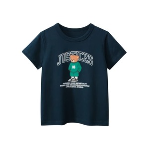 เสื้อยืดคอกลมแขนสั้นผ้าฝ้ายเจอร์ซีย์พิมพ์ลายการ์ตูน Justices Bear สำหรับผู้ชาย ทรงปกติ ดีไซน์ระบายอากาศได้ดี สวมใส่สบาย - Product Image 1