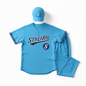 เสื้อเบสบอลสไตลิโรแขนสั้นสำหรับผู้ชาย โพลีเอสเตอร์ ระบายความชื้นได้ดี ปักโลโก้ด้านหน้า ทรงปกติ ใส่ได้ทุกฤดูกาล ชุดกีฬา - Product Image 3