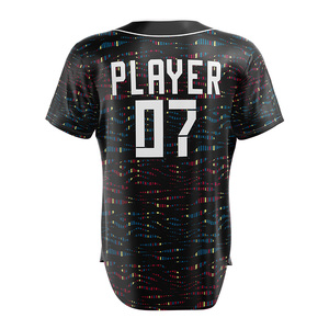 Maillot de baseball/softball personnalisé pour femme, sublimé, à boutons, séchage rapide, polyester, uniforme d'équipe, usine OEM ODM - Product Image 5