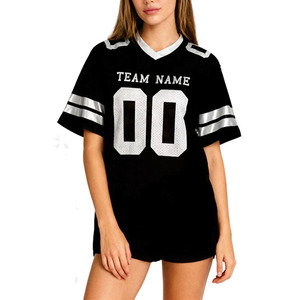 เสื้อฟุตบอลอเมริกันแบบสั่งทำพิเศษ 100% โพลีเอสเตอร์ พิมพ์ลายแบบ Sublimation ทั้งตัว พร้อมชื่อทีมและหมายเลขตามสั่ง ชุดกีฬา - Product Image 1