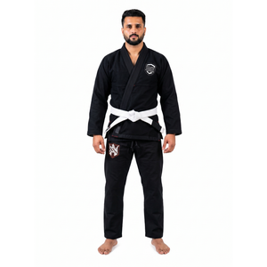 Conjunto de Camiseta de Jiu Jitsu Brasileño Personalizable de 380 GSM con Tejido Perla Premium OEM para Hombre con Bordado de Patrón Sólido - Product Image 1