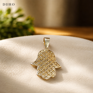 จี้เพชรโมอิสซาไนต์ทรงกลมชุบทอง 18K ดีไซน์หรูหราสำหรับใส่ทุกวัน - Product Image 4