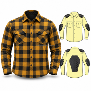 Motorbike Flannel Shirt With Kevlar Lining Designed With Comfortable Fabric Durable Construction & Flexible Fit For <b>Road</b> Riding - Product Image 1