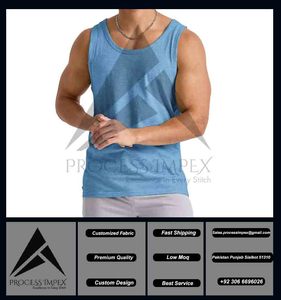 Men sports tank top OEM factory supplier wholesale custom made sleeveless gym workout <b>vest</b> fitness training casual fashion - Product Image 6