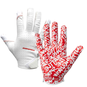 Gants de football américain 7v7 pour receveurs, à doigts complets, avec fermeture auto-agrippante, haute qualité, personnalisables, marque Flag, durables, antidérapants, unisexe - Product Image 3