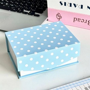 New Arrival Cute Polka Dot Magnetic Card <b>Box</b> Desktop Dustproof Organizer For Key Trinket Jewelry <b>Gift</b> <b>Box</b> For Friends <b>Present</b> - Product Image 2