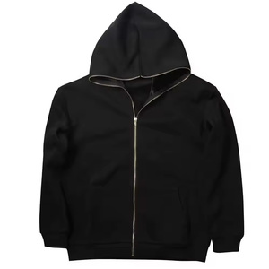 Wholesale Custom Logo Full Zip Hoodie Brushed Fleece Streetwear Hoodie for Men Retail Ready USA Market - Product Image 2