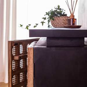 Vandana Prime Merino carved mango wood <b>sideboard</b> - Product Image 3