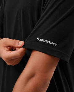 Camiseta Negra Oversize para Mujer, Cuello Redondo, Manga Corta, Estilo Deportivo Casual, Top de Moda Urbana, OEM ODM, Camiseta Básica de Algodón Casual para Hombre - Product Image 2