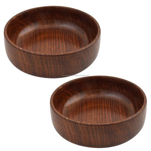 Ensaladera de madera pulida y hecha a mano de alta calidad, utensilios de cocina modernos de estilo bohemio para servir sopa de fideos - Product Image 2