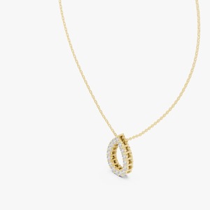 Collar con colgante de diamante moderno al por mayor con cadena, joyería elegante para niñas y mujeres, suministro a granel - Product Image 3