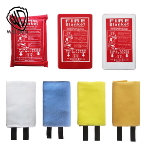 <b>Heavy</b> Duty Red Fiberglass Welding Fire <b>Blanket</b> Pull Tape 6FT X 6FT Oil Spatter Resistant High Temperature Protection for - Product Image 6