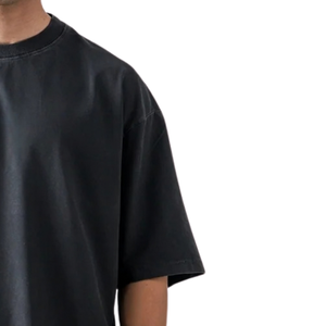 Camiseta Oversize de Algodón 100% Sólido, Manga Corta, Cuello Redondo, Estilo Casual Urbano, Ecológica, Corte Regular, Venta al por Mayor, Pedido a Granel - Product Image 5