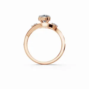 Bague de créateur The Eternal Gaze en or rose 18 carats avec 39 pierres de diamant pour l'exportation en gros - Product Image 3