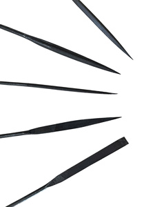 LOW PRICE 5-Piece Multi-Shaped 180mm Industrial-Grade Smooth Cut Natural Finish DIY OEM/ODM Steel Needle File Set with Handles - Product Image 6