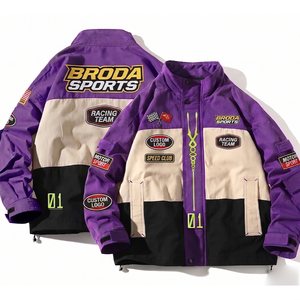 เสื้อปักลายตามสั่งสำหรับมอเตอร์ไซค์ รถแข่ง F1 รถแข่งนัสคาร์ สไตล์วินเทจคลาสสิก กันน้ำ ระบายอากาศ กันลม ใส่ได้ทั้งฤดูร้อน/ฤดูหนาว สำหรับทุกเพศ - Product Image 3