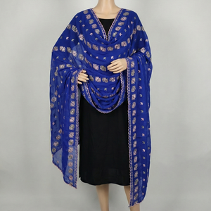 ผ้าคลุมไหล่ชีฟองปักลายแบบปากีสถาน AHE ยาว |   ผ้าคลุมศีรษะลายดอกไม้ประดับคริสตัลสไตล์ชาติพันธุ์ ระบายอากาศได้ดี ใช้ได้ทุกฤดู เหมาะสำหรับใส่กลางแจ้งและในชีวิตประจำวัน - Product Image 4